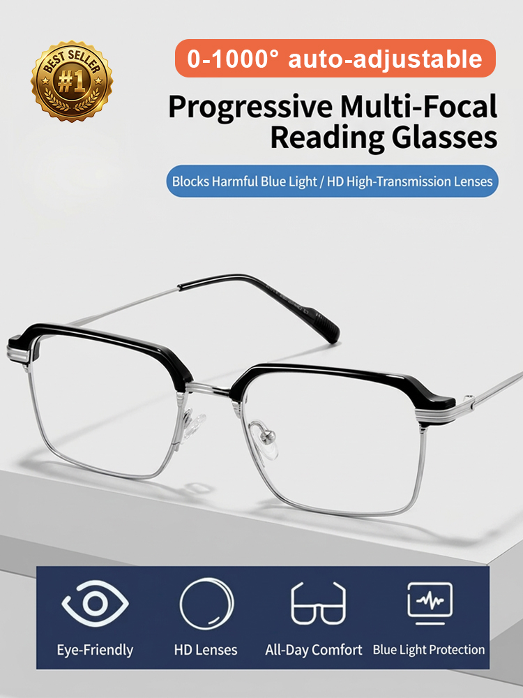 Auto Focus Photochromic Anti-Blue Light Reading Glasses