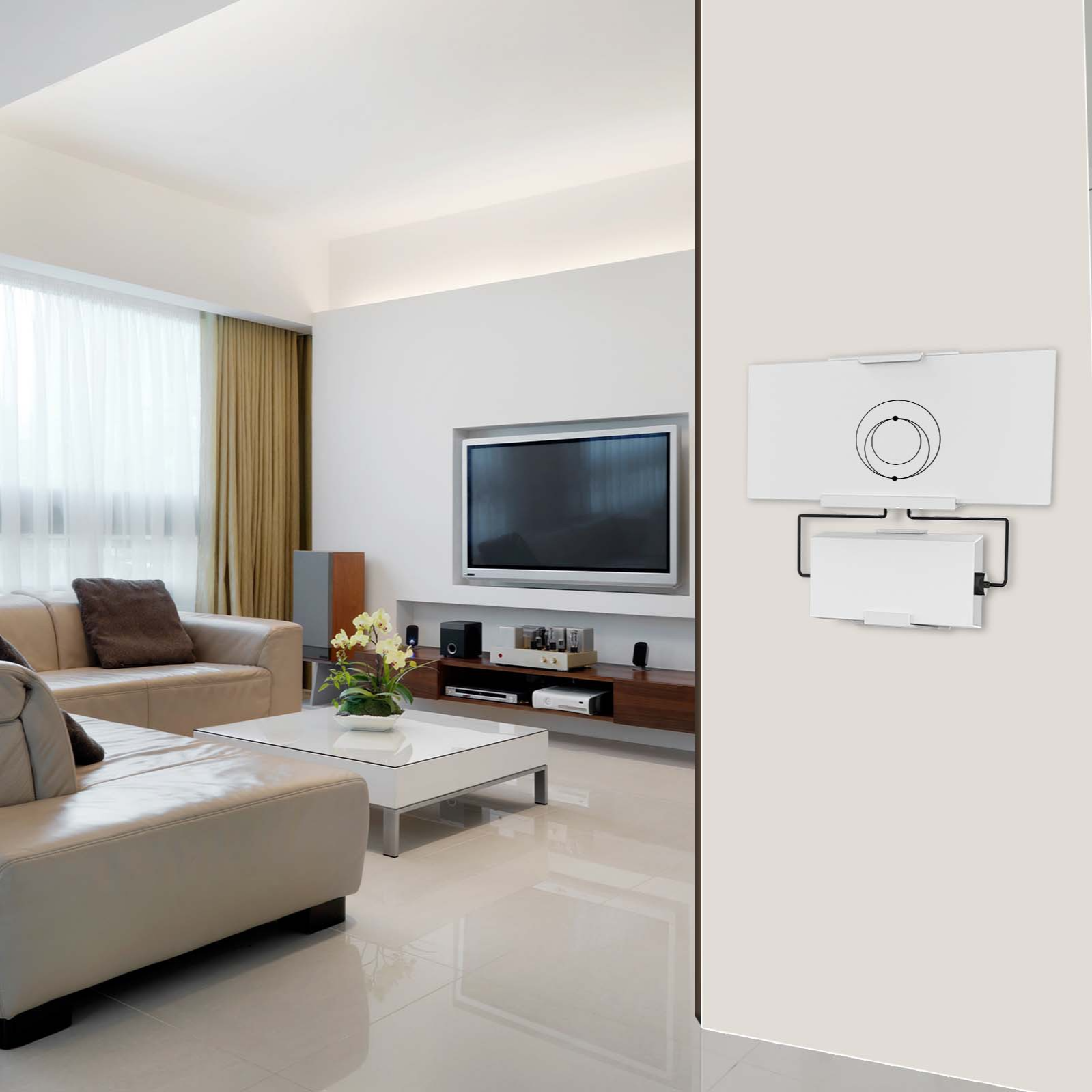 NoPunch Plastic Wall Bracket Router Triple Router Bracket