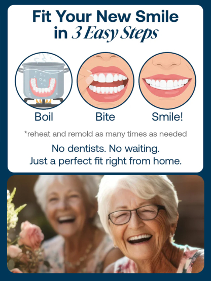 【FDA + BDA Dual Certification】Self-Molding Denture Kit