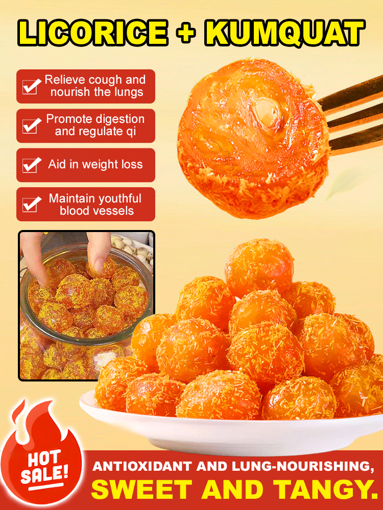 Licorice Kumquat Dried 🍊 Antioxidant Lung Nourishing Throat Relief Healthy Snack