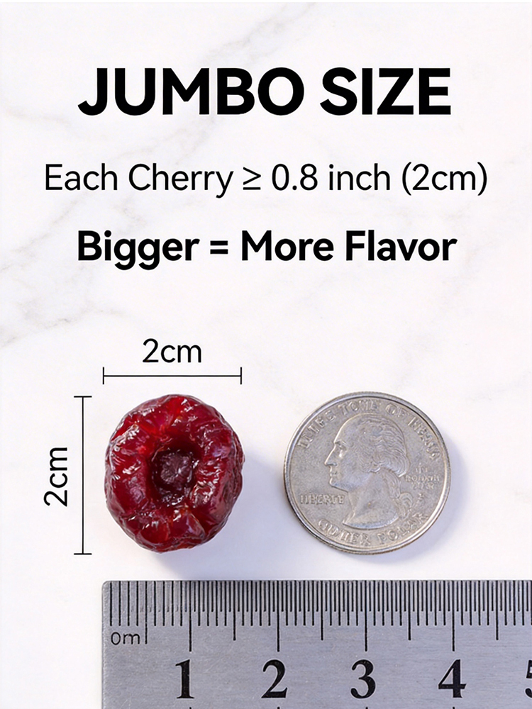 Zero sugar, zero fat, precious dried cherries