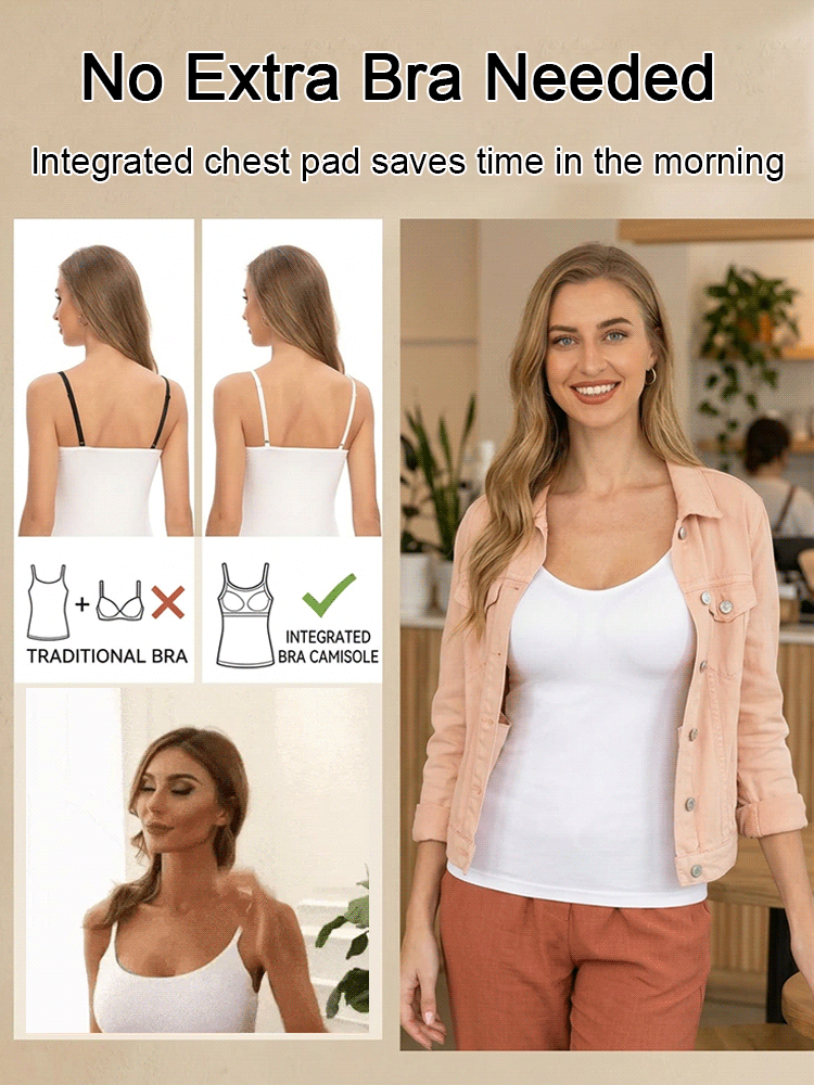 All-in-One Shaping Camisole ✨ Built-in Bra, S-6XL, 95% Organic Cotton | Instant 5KG Slimmer