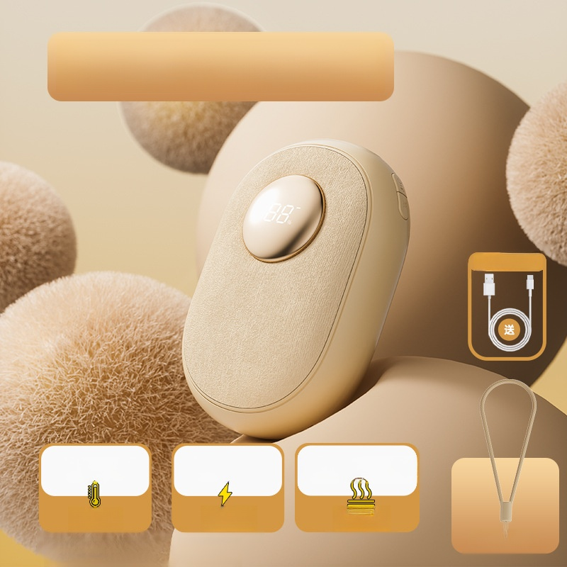 New hand warmer flannel cloth portable mini hand warmer rechargeable heating vibration massage three