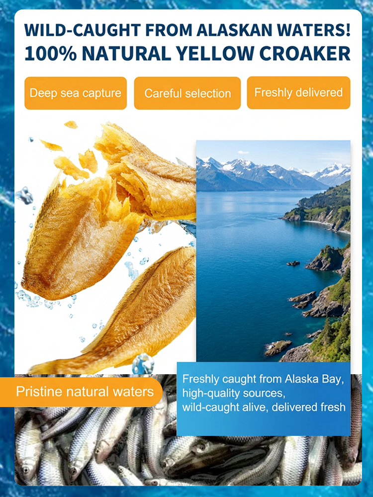 🐟 Wild Alaskan Crispy Yellow Croaker | High Protein + Omega-3 | 0 Trans Fat
