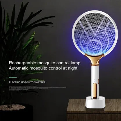 Portable USB Lithium Battery Mosquito Zapper Rechargeable Outdoor Mosquito Swatter  Light