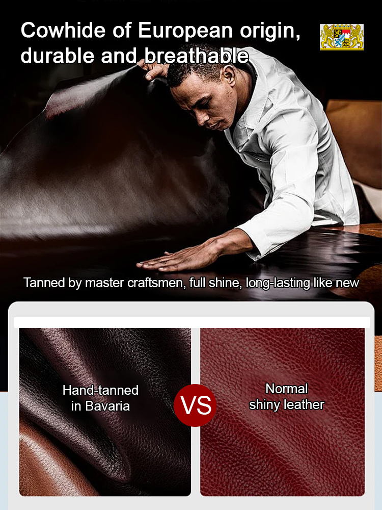 Cowhide leather upper with velcro closure and thick sole, ultra-light sandals