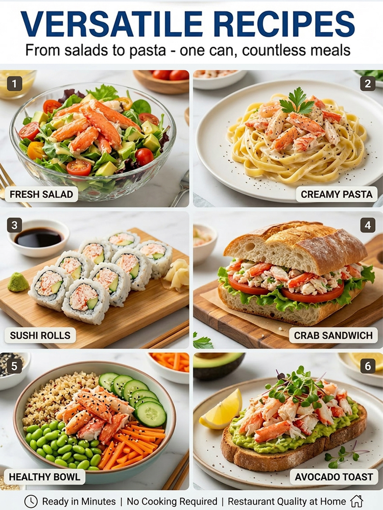 Russian Wild King Crab Meat | Ready-to-Eat 100% Pure Meat No Additives | 2 Cans Only $45 + Free Shipping