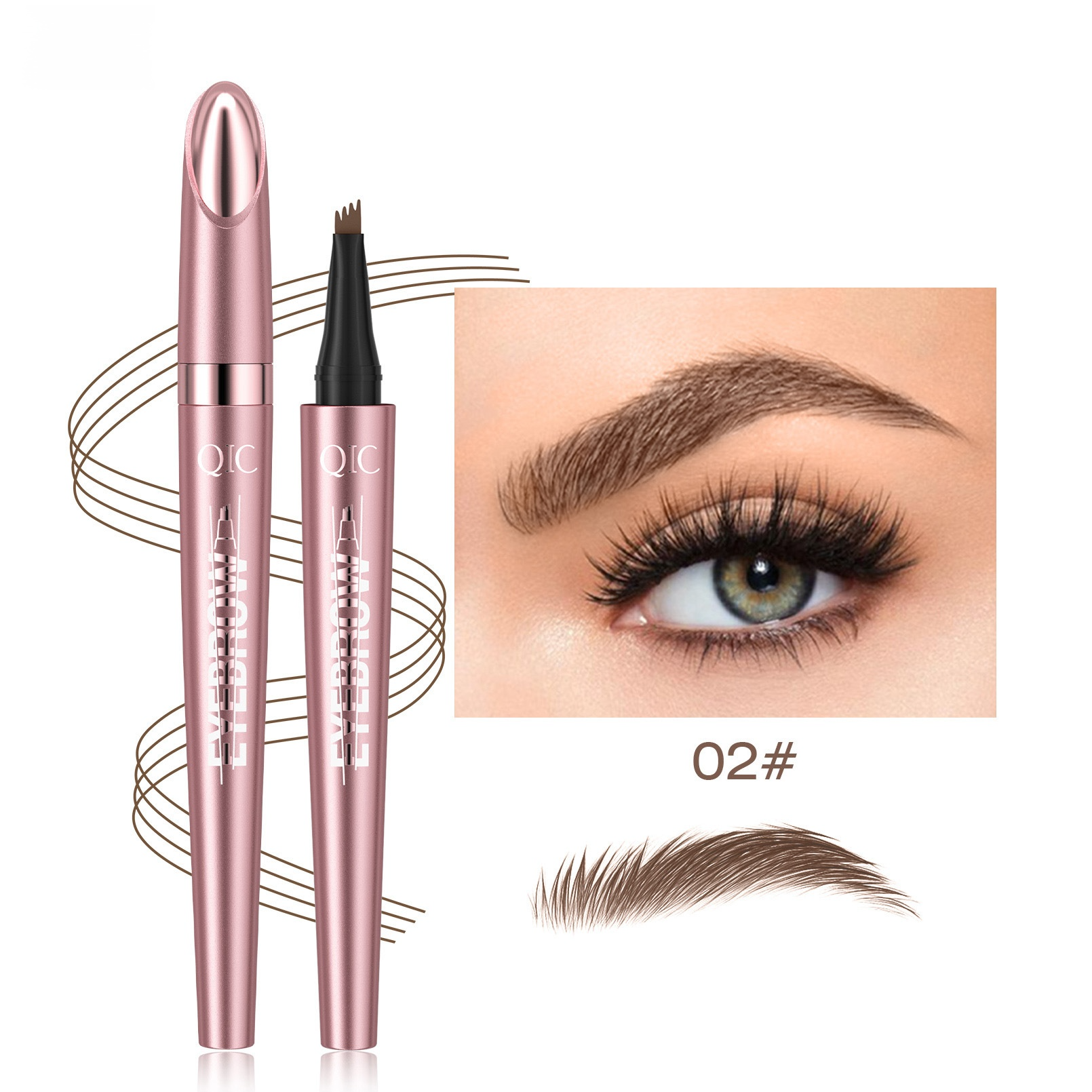 Say Goodbye to Smudging & Fading! 0.1mm Ultra-Fine Waterproof Brow Pencil Locks in Defined Brows for 24 Hours