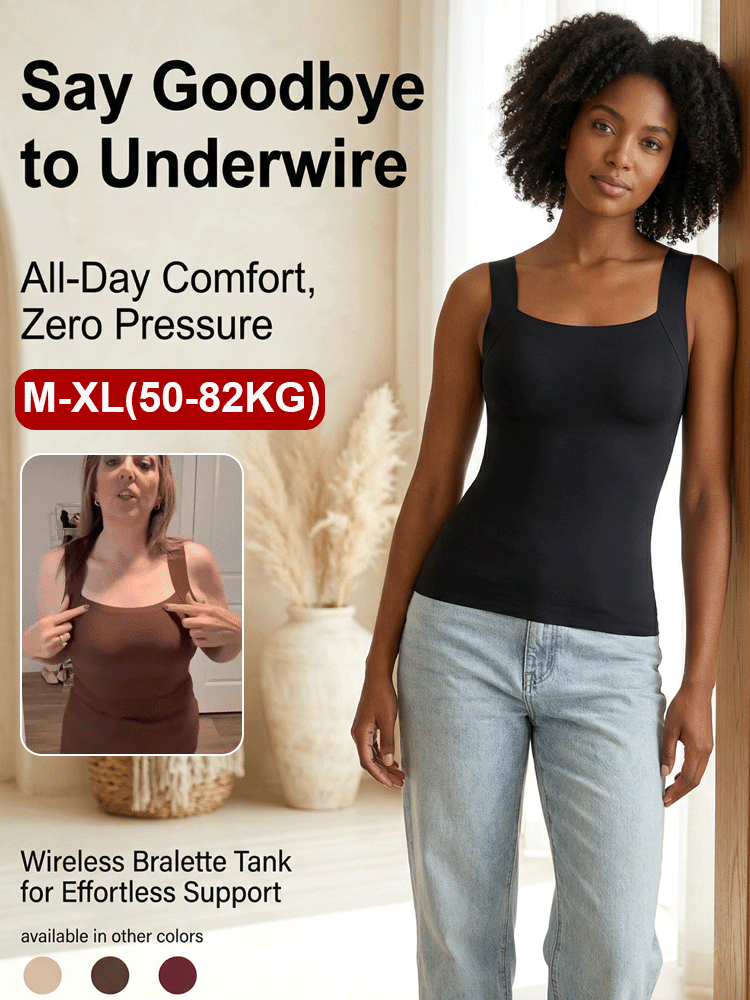 Pressure-Free Square Neck Bra Vest, Comfortable and Free