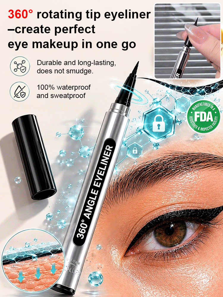The Secret Behind Hollywood A-Listers' Eyes! Allure-Nominated Anti-Shake Eyeliner, Draw the Perfect Cat-Eye in One Stroke!