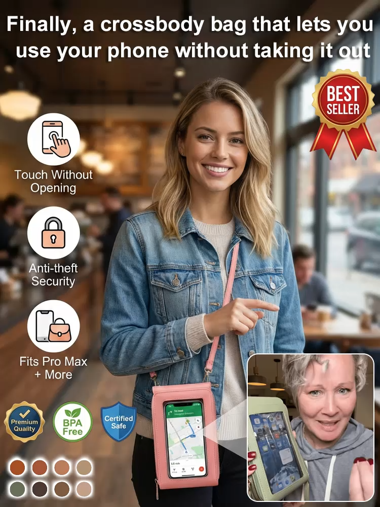 📱 Touchscreen Anti-Theft Crossbody Bag | Fits Phone/Passport | 8 Colors