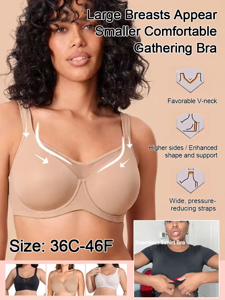  Comfortable Minimizing Bra for Large Busts – Instantly Enhances Shape