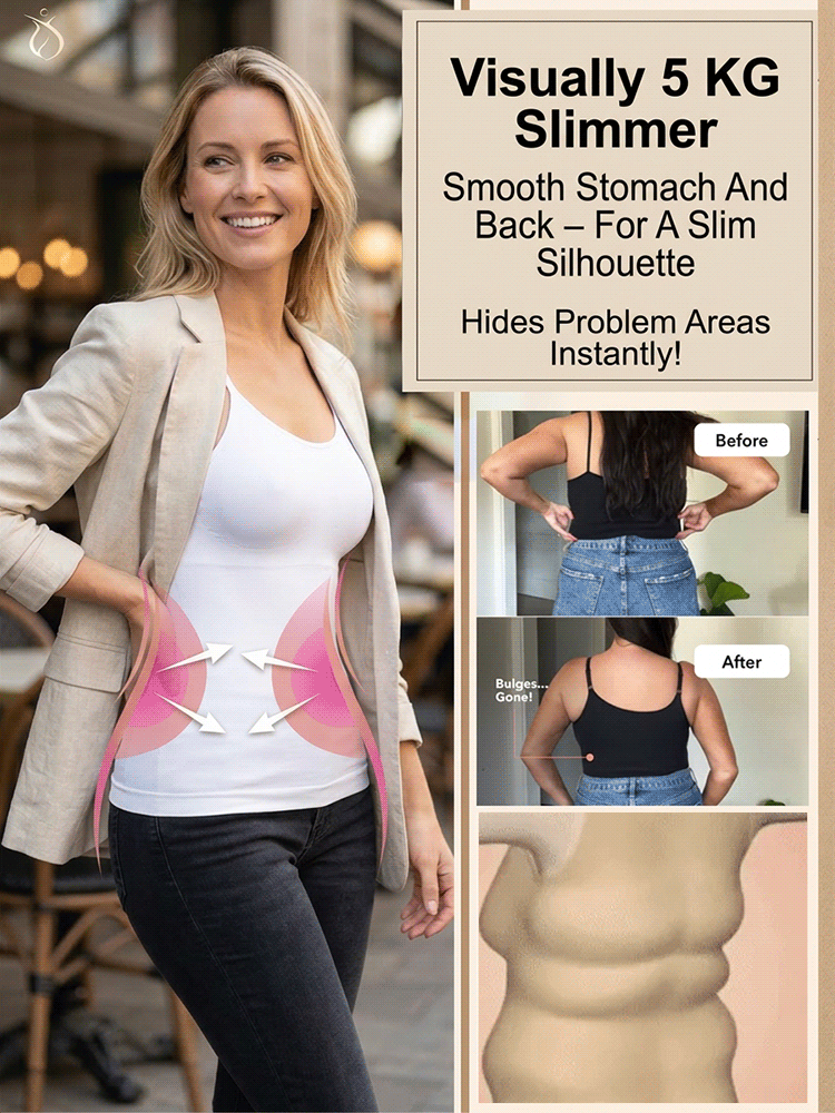 All-in-One Shaping Camisole ✨ Built-in Bra, S-6XL, 95% Organic Cotton | Instant 5KG Slimmer