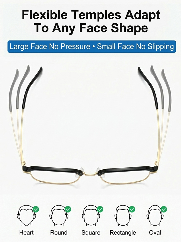 Photochromic Smart Adjustable Blue Light Blocking Reading Glasses