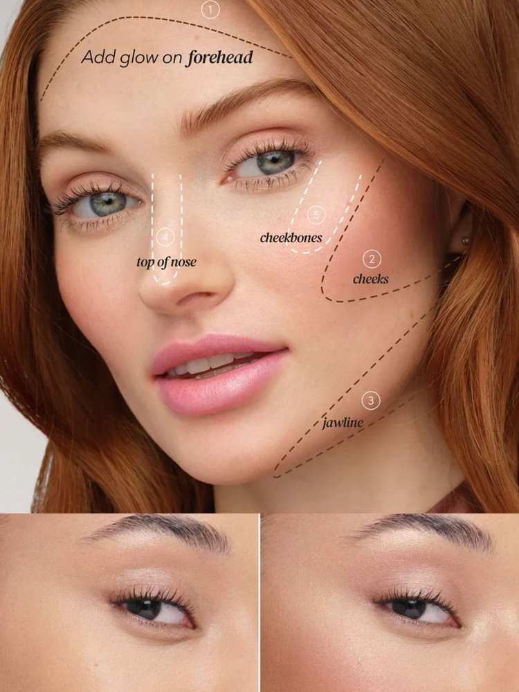 Zephoco Portable Eye & Cheek Highlight Palette - All-in-One Natural Look