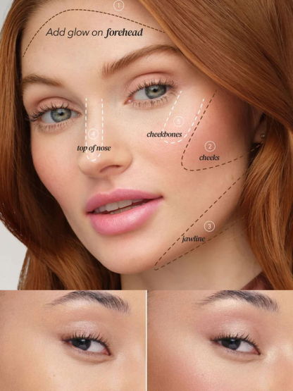 Zephoco Portable Eye & Cheek Highlight Palette - All-in-One Natural Look