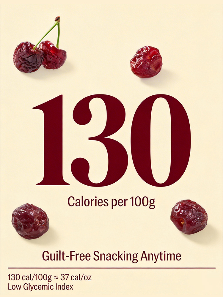 Zero sugar, zero fat, precious dried cherries