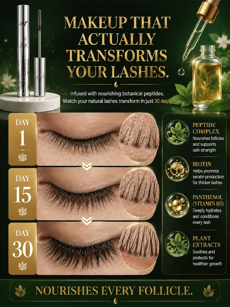 Makeup - Skincare Hybrid! Metal Mascara with Built-In Growth Serum, BOGO Sale to Grow Natural Lashes!