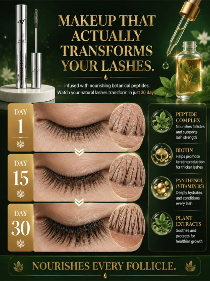 Makeup - Skincare Hybrid! Metal Mascara with Built-In Growth Serum, BOGO Sale to Grow Natural Lashes!
