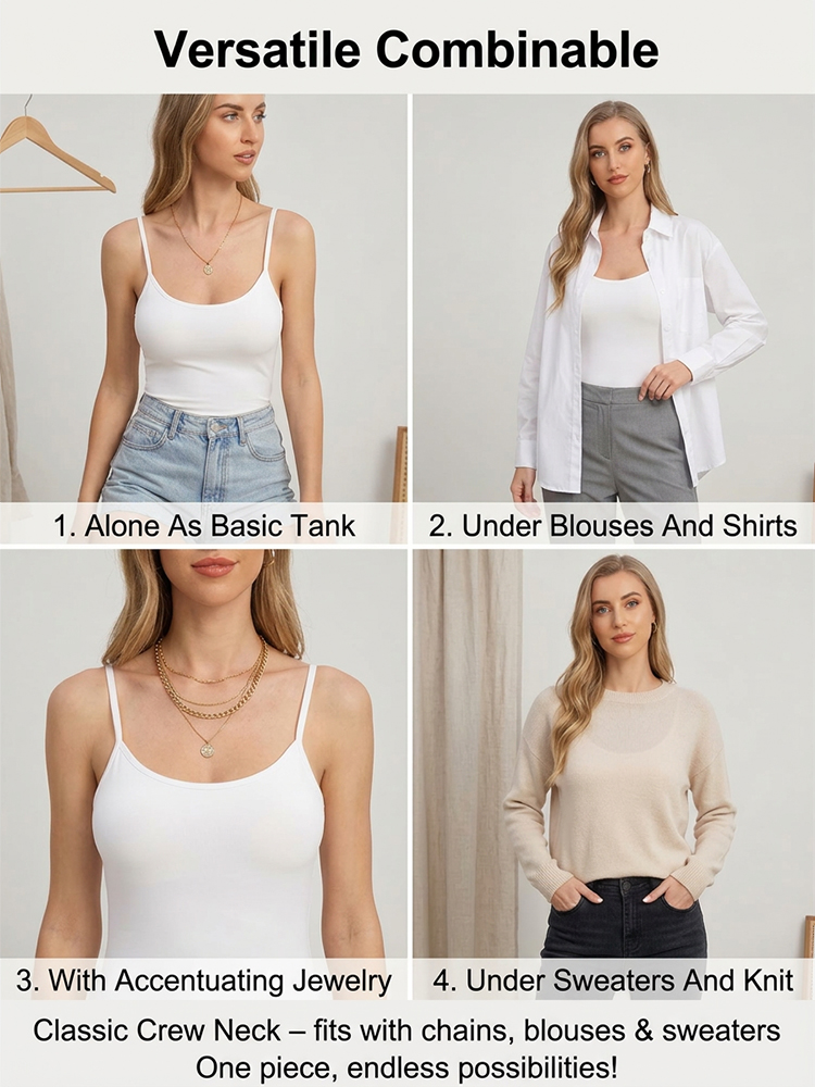 All-in-One Shaping Camisole ✨ Built-in Bra, S-6XL, 95% Organic Cotton | Instant 5KG Slimmer