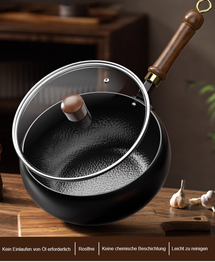 【Weltkulturerbe des immateriellen Kulturerbes】 Gusseisenpfanne ❤️ Leichtbaudesign/lebenslang rostfrei/Voreingebrannt geliefert