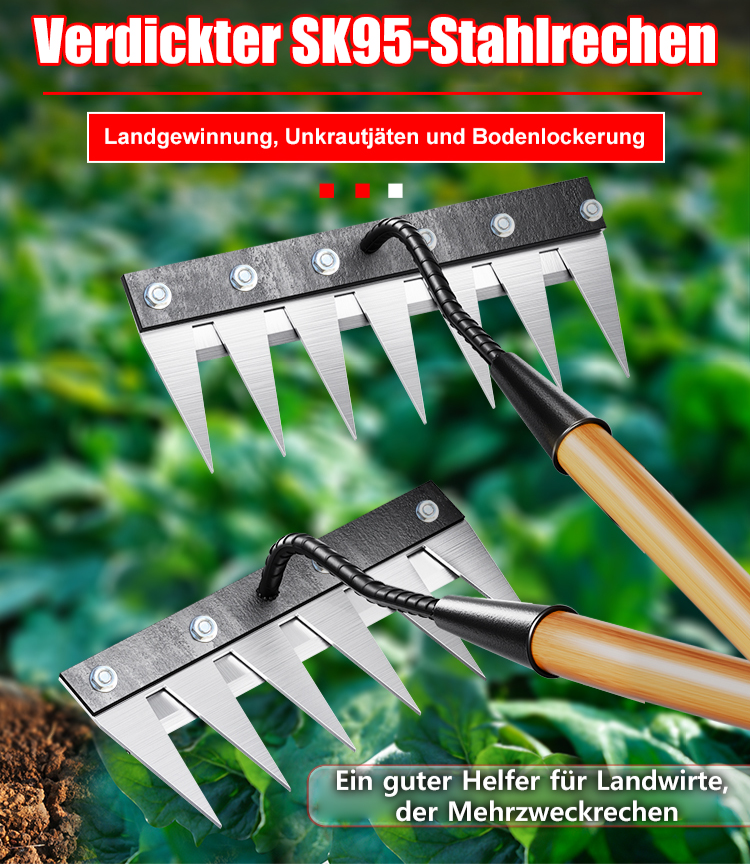 [Neuentwicklung · Bruchgarantie] SK95 Hochkohlenstoffstahl-Kralle ❤️ Unkrautjäten/Lockern/Ebnen