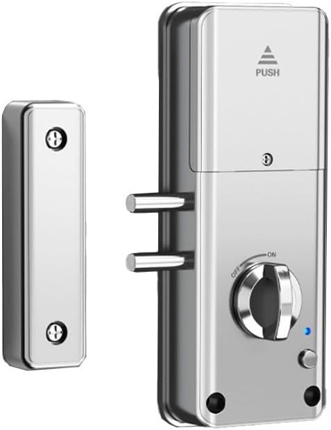 für Tuya intelligentes unsichtbares Türschloss, Einbruch-Türschloss, elektronisches Smart-Lock-App-Karte/APP-Entriegelung, unsichtbarer Türschloss, Riegel (schwarz)