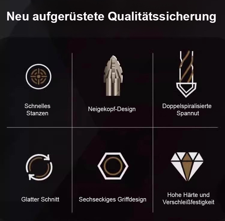 【Bohrversagen = Geld zurück!】Wolfram-Kreuzbohrer-Set ❤️ 1 Sek. Durchdringung (Wand/Glas/Keramik/Edelstahl)