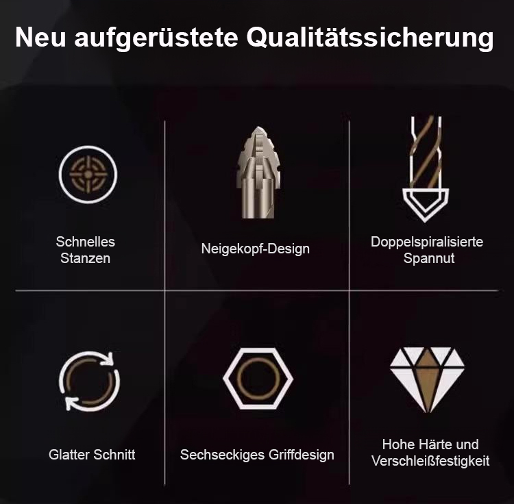 【Bohrversagen = Geld zurück!】Wolfram-Kreuzbohrer-Set ❤️ 1 Sek. Durchdringung (Wand/Glas/Keramik/Edelstahl)