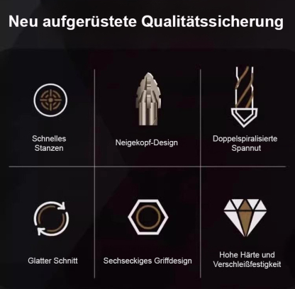 【Bohrversagen = Geld zurück!】Wolfram-Kreuzbohrer-Set ❤️ 1 Sek. Durchdringung (Wand/Glas/Keramik/Edelstahl)