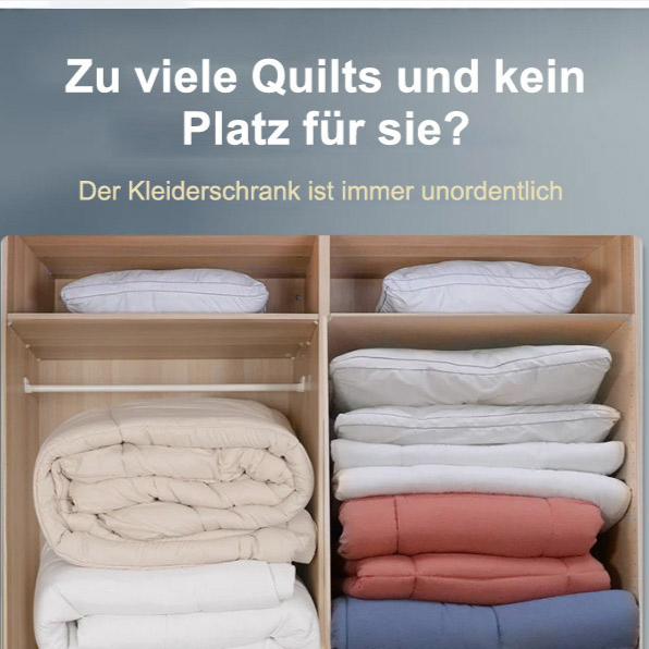 Platzsparende Aufbewahrung mit Vakuumbeuteln im Kleiderschrank