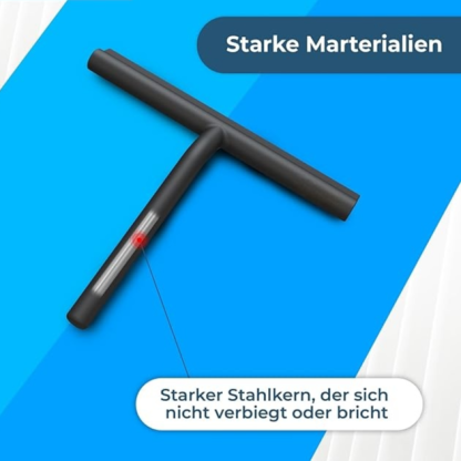 Duschabzieher - Abzieher für Dusche, Bad, Fliesen, Spiegel, Fenster - inkl. Magnet-Halterung ohne Bohren, selbstklebend - Modernes Design in edlem (21 cm, Schwarz)