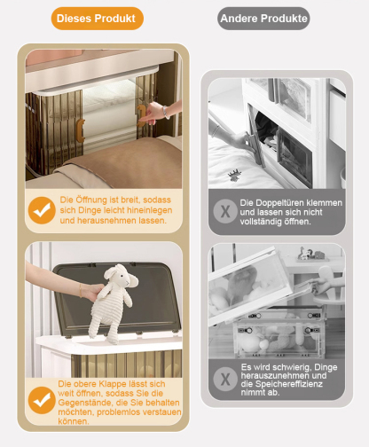 [Ohne Montage · Klappbar] Aufbewahrungsschrank ❤️ Extra verstärkt · Staub-/Feuchtigkeits-/Insektenschutz · Formaldehydfrei