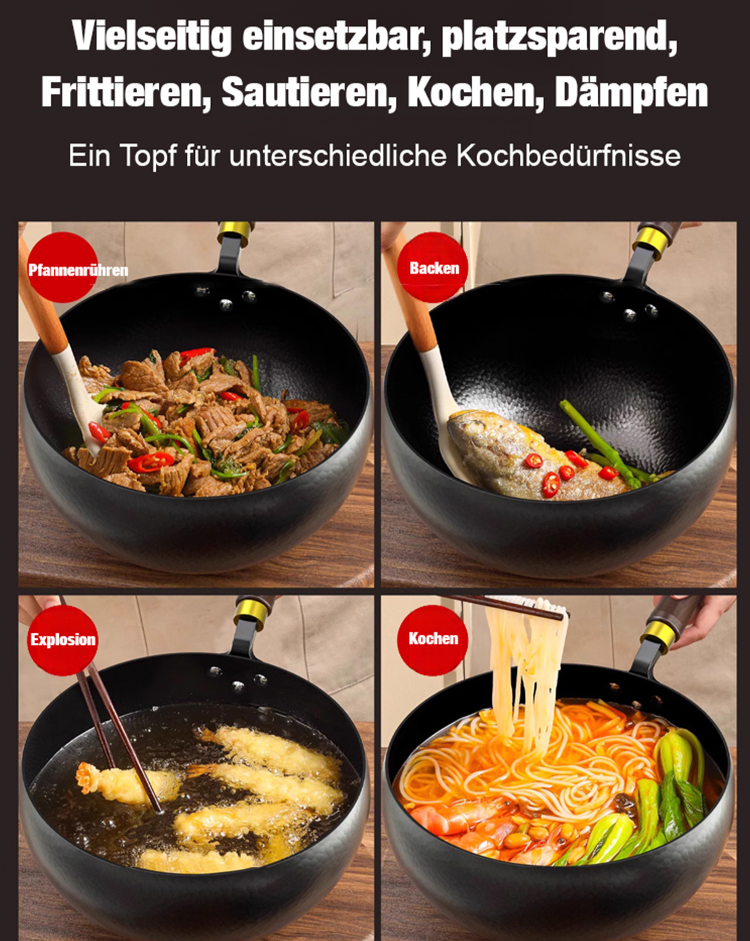 【Weltkulturerbe des immateriellen Kulturerbes】 Gusseisenpfanne ❤️ Leichtbaudesign/lebenslang rostfrei/Voreingebrannt geliefert