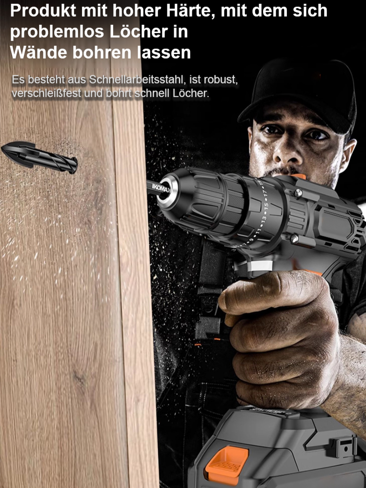 【Bohrversagen = Geld zurück!】Wolfram-Kreuzbohrer-Set ❤️ 1 Sek. Durchdringung (Wand/Glas/Keramik/Edelstahl)