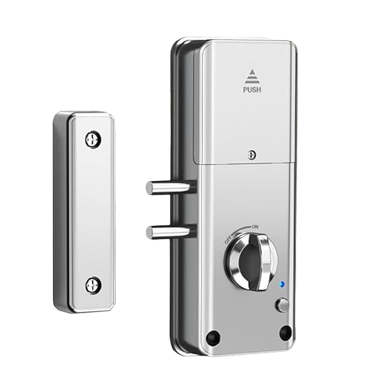 für Tuya intelligentes unsichtbares Türschloss, Einbruch-Türschloss, elektronisches Smart-Lock-App-Karte/APP-Entriegelung, unsichtbarer Türschloss, Riegel (schwarz)