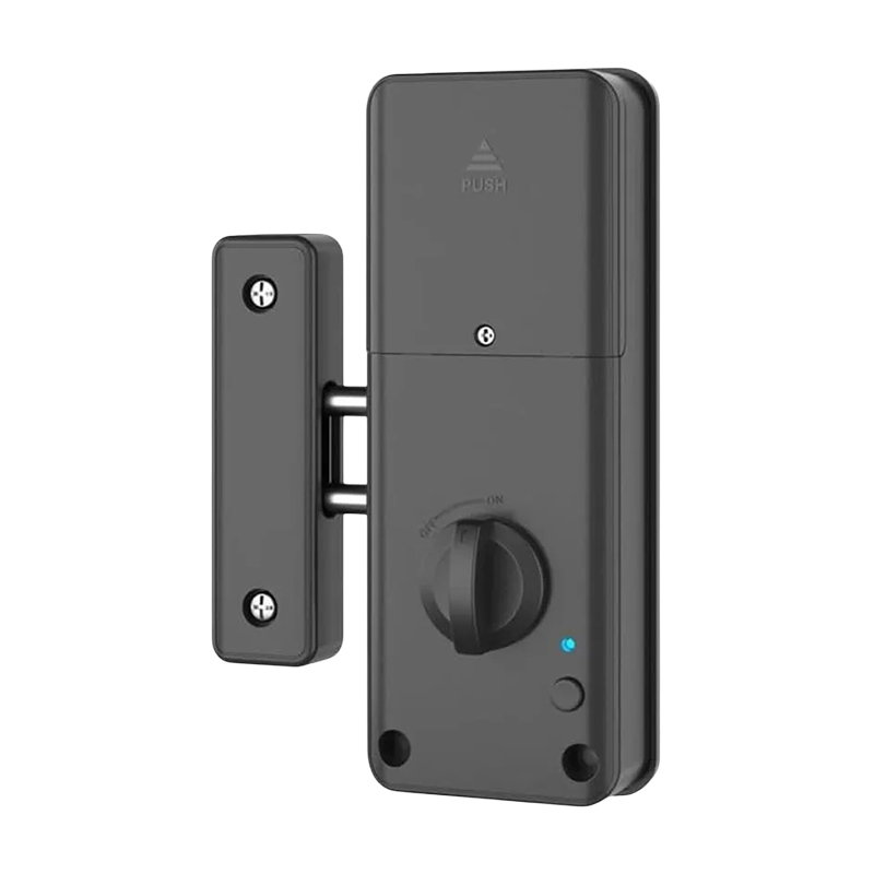 für Tuya intelligentes unsichtbares Türschloss, Einbruch-Türschloss, elektronisches Smart-Lock-App-Karte/APP-Entriegelung, unsichtbarer Türschloss, Riegel (schwarz)