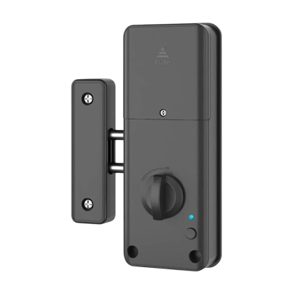 für Tuya intelligentes unsichtbares Türschloss, Einbruch-Türschloss, elektronisches Smart-Lock-App-Karte/APP-Entriegelung, unsichtbarer Türschloss, Riegel (schwarz)