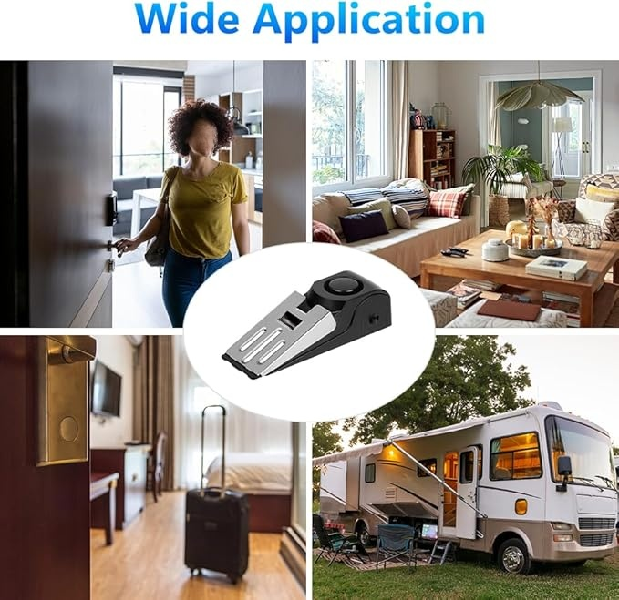 Türstopper Alarm, 2 Stück Alarm Türstopper Türalarm Einbruchschutz 120dB, Tür Sicherheit Einstellbares Doppelschutz, Sicherheitsger?t für Zuhause, Hotel und Reisen, (Batterien nicht im)