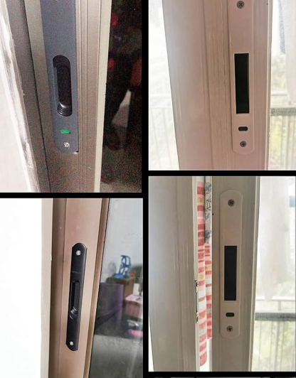 2PCS Türschloss, Schiebetür-Fenster-Hakenschloss, Schiebetür-bündiger Riegel, mobile Tür, einseitiger Schlossverschluss für Zuhause