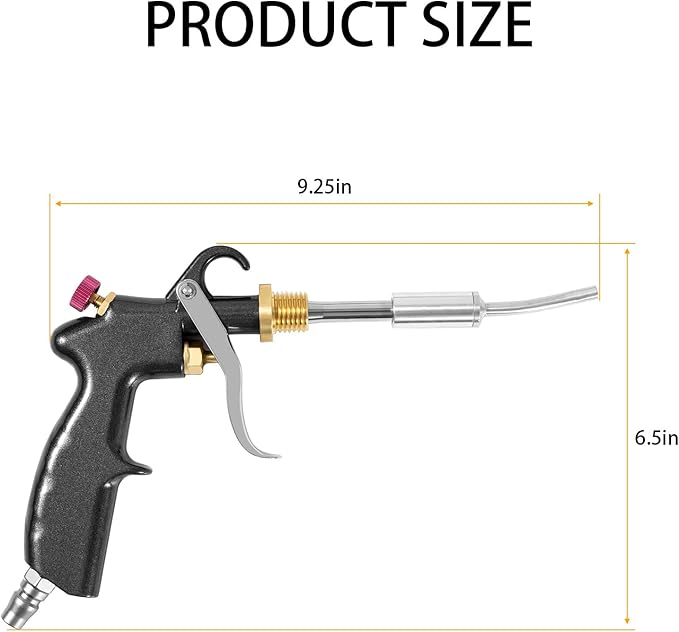 Hochdruck-Autoinnensprüh-Waschpistole mit 2 Düsensprühger?ten, Dual Air Flow Control, 360° drehbare Auto Fahrzeug Reinigungspistole für effiziente Reinigung, Schwarz