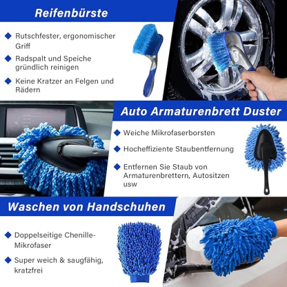 Auto Reinigungsset, 31 Stück Autopflege Set, Auto Detailing Pinsel Auto Waschanlage Set, Staubentfernungsbürste für Auto Innen und Au?en, Lüftungsschlitz, Armaturenbrett, Motor, R?der,