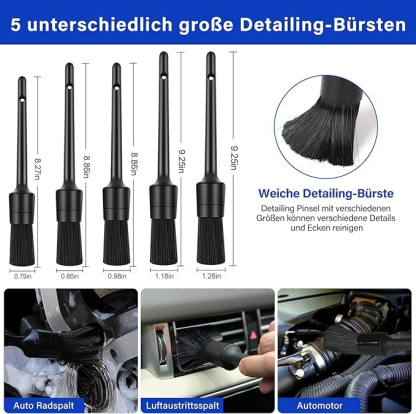 Auto Reinigungsset, 31 Stück Autopflege Set, Auto Detailing Pinsel Auto Waschanlage Set, Staubentfernungsbürste für Auto Innen und Au?en, Lüftungsschlitz, Armaturenbrett, Motor, R?der,