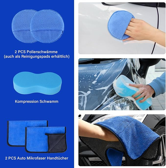 Auto Reinigungsset, 31 Stück Autopflege Set, Auto Detailing Pinsel Auto Waschanlage Set, Staubentfernungsbürste für Auto Innen und Au?en, Lüftungsschlitz, Armaturenbrett, Motor, R?der,