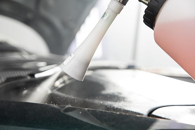 Druckluft Reinigungspistole Classic - Wirbelwind-Effekt für effiziente Schmutzentfernung im Auto - mit 1-Liter-Beh?lter, Trichter und Trichter mit Bürste