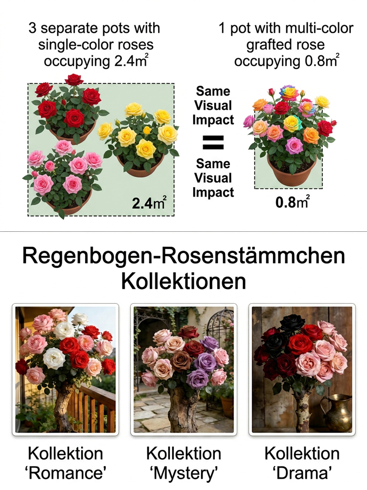 【schnellblühend】Königliche Gartenrose Winterhart | 2-Jährige Premium-Wurzelstöcke | Dauerblühend 🌹