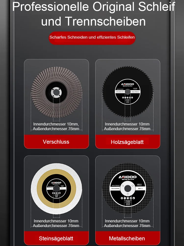 🔋 Kabellos, kraftvoll und sicher. Dein Multifunktions-Winkelschleifer mit intelligenter Anzeige für volle Kontrolle. ✨