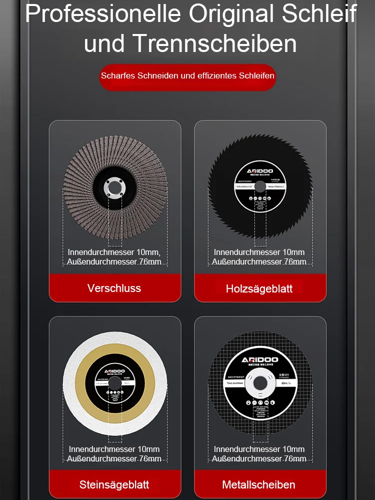 🔋 Kabellos, kraftvoll und sicher. Dein Multifunktions-Winkelschleifer mit intelligenter Anzeige für volle Kontrolle. ✨