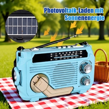 🔋🔦Empfohlen vom Deutschen Katastrophenschutzamt ✨ Handkurbelradio mit Dynamo☀️✨ Handkurbelradio mit Dynamo – Die 4-in-1 Lösung mit Solar