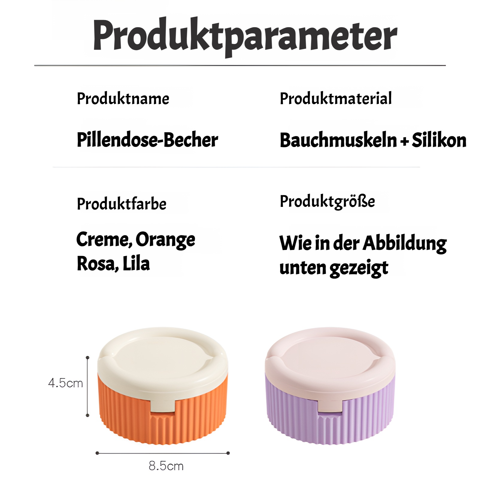 Tragbare kleine Medikamentenbox mit Wasserbecher, tragbare Medikamentenbox mit Verpackung, versiegel
